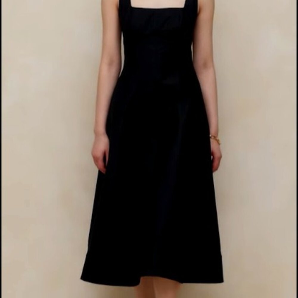 Natalia Square-Neck Midi Dress
